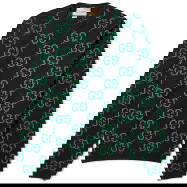 Pleteni pulover Gucci Jumbo GG Jacquard Crewneck Črna | 692900-XKCC5-1064, 0