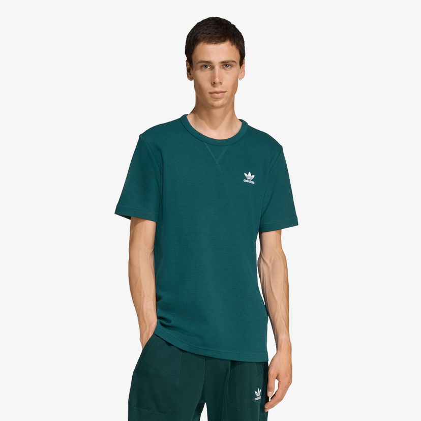 Majica adidas Originals Essentials Waffle T-Shirt Zelena | JW3513