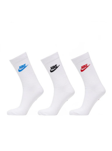 Spodnje perilo in nogavice Nike Everyday Essential Crew Socks 3-Pack Bela | DX5025-911