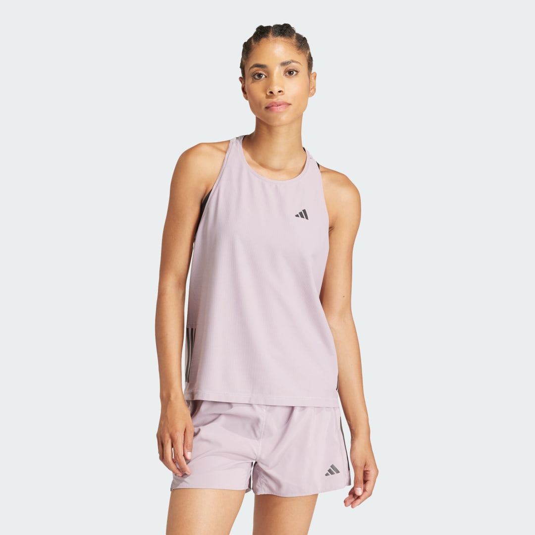 Majica brez rokavov adidas Performance Own the Run Tank top Lila | IN8313, 1