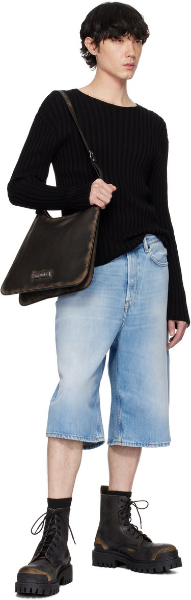 Pleteni pulover Acne Studios Acne Studios Ribbed Sweater Črna | C60098-, 3
