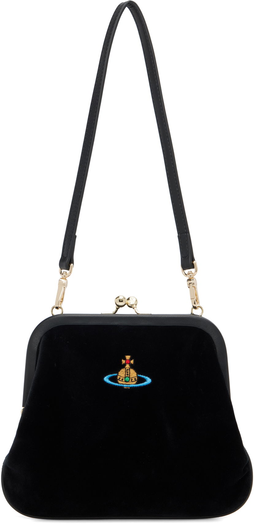 Denarnica Vivienne Westwood Vivienne Westwood Vivienne Velvet Clutch Črna | 4B01000IW-W00ZL-
