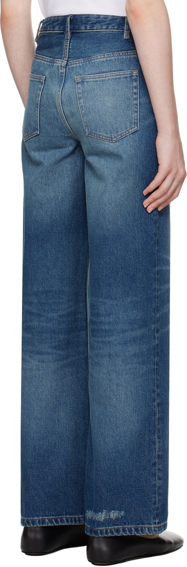 Kavbojke A.P.C. Elisabeth Wide-Leg Jeans Modra | COHFC-F09181, 2