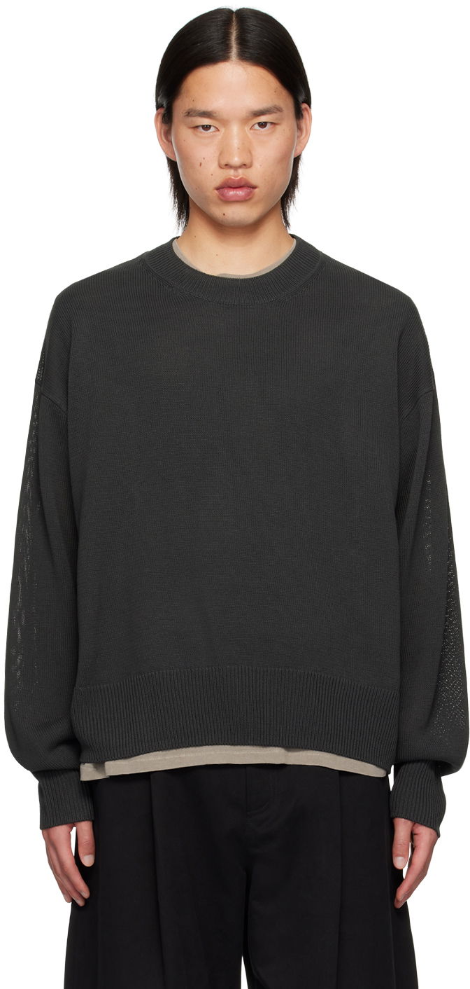 Pleteni pulover Studio Nicholson Studio Nicholson Kami Sweater Zelena | KAMI SNM - 1195