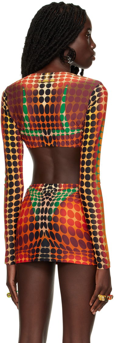 Krila Jean Paul Gaultier Jean Paul Gaultier Printed Long Sleeve Crop Top Večbarvna | 22/09-F-TO044-J512, 2