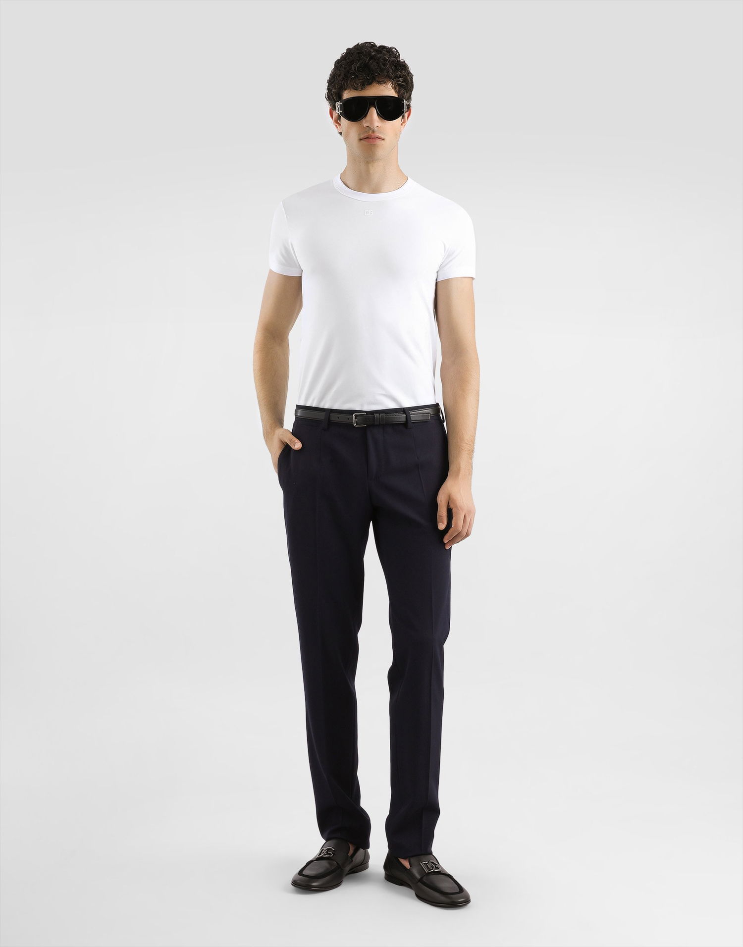 Hlače Dolce & Gabbana Dolce & Gabbana Bi-Stretch Wool Canvas Trousers 54 Mornarica | GY7BMTFUBGBB0665, 1