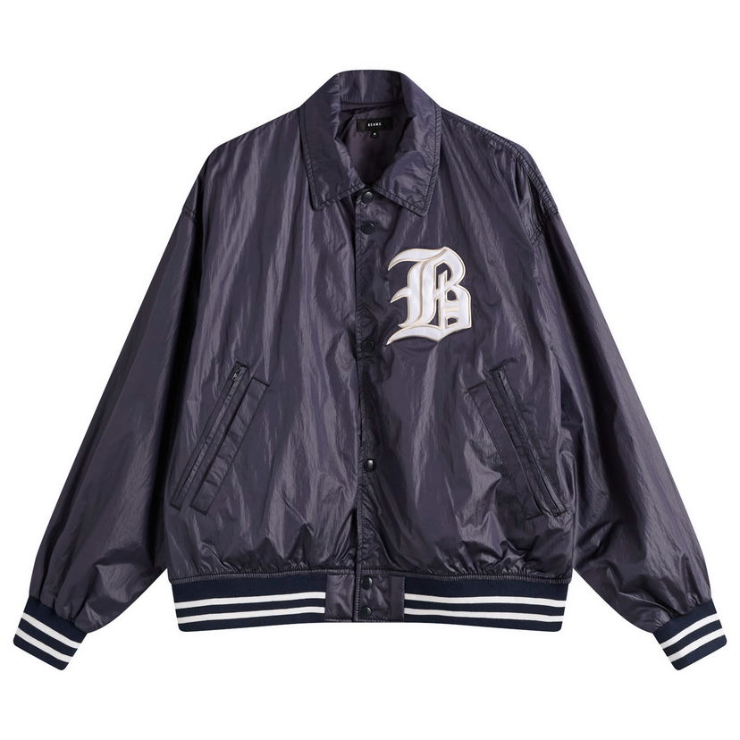 Bomber jakna BEAMS BEAMS Satin Varsity Jacket Mornarica | 1118-3294-139-79