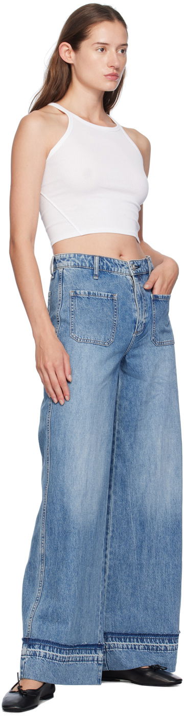 Kavbojke rag & bone Rag & Bone Marina Wide Leg Jeans Modra | WDD24F2641F2LI, 3