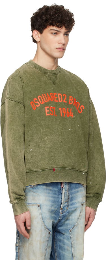 Pleteni pulover DSQUARED2 Dsquared2 Cypro Fit Sweatshirt Zelena | S74GU0847_S25030, 1