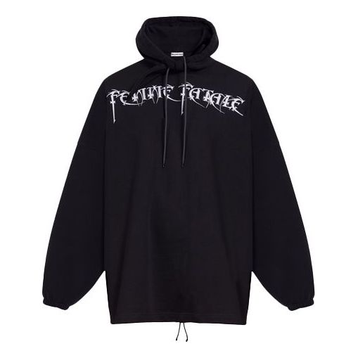 Pulover Balenciaga Femme Fatale Oversized Hoodie Črna | 482217TTK141000