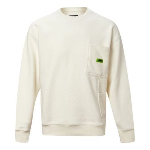 Pleteni pulover Converse Converse Round-Neck Long-Sleeve Sweater Bela | 10019956-A03