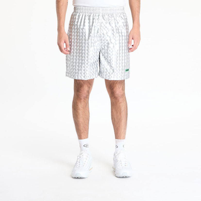 Kratke hlače Pleasures PLEASURES Pulley Active Shorts Kovinski | P25SU032 SILVER