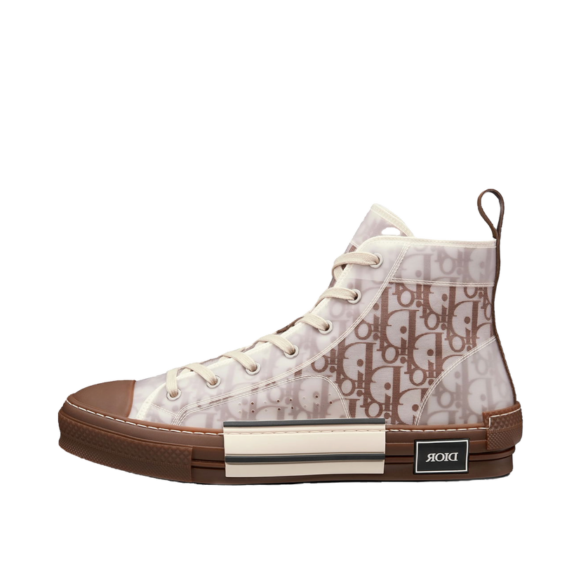 Superge in čevlji Dior B23 High Top Oblique Bela | 3SH118ZMK_H761