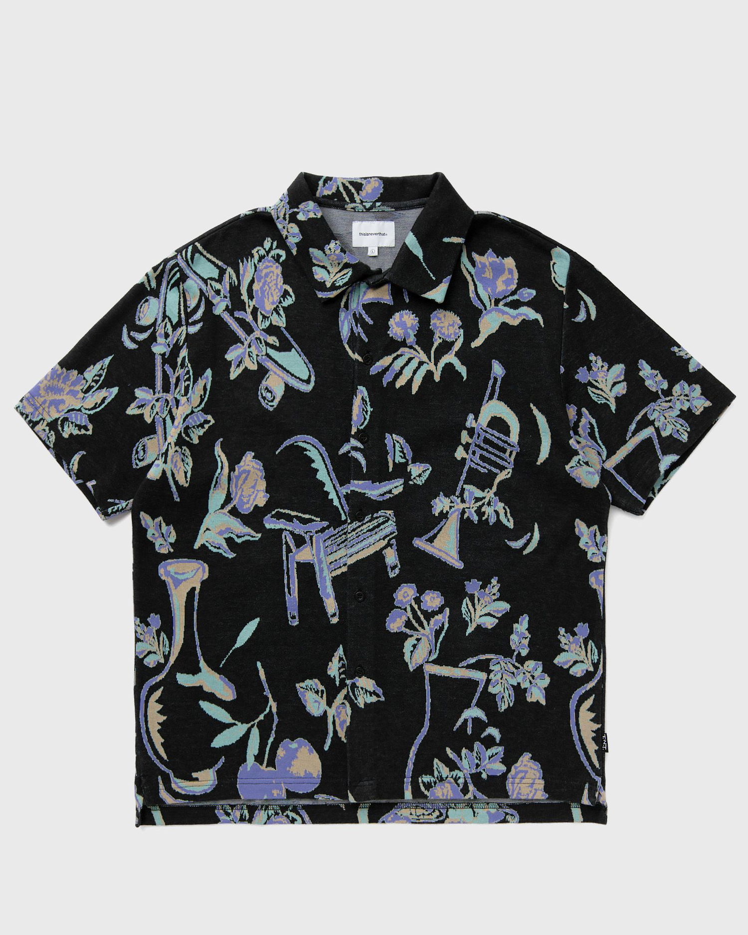 Srajce thisisneverthat Object Jacquard Top Črna | TN241TSHTS01BLK, 0