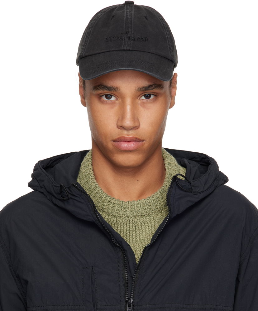 Kapa Stone Island Stone Island Brushed Cotton Gabardine Cap Črna | K1S15 9100002 S0106