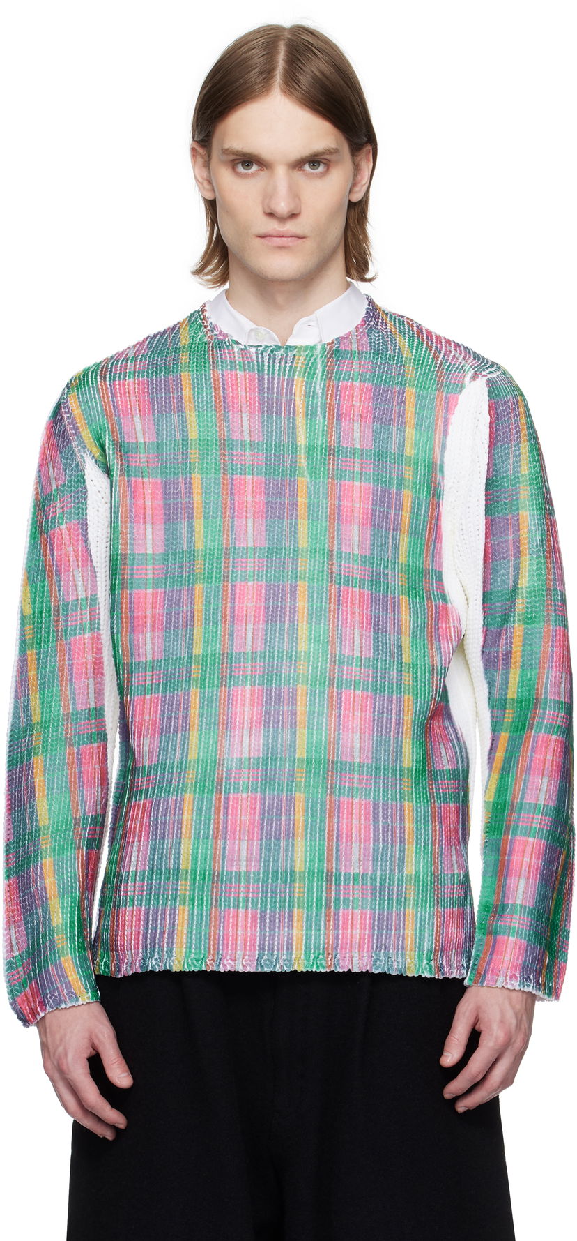 Pleteni pulover Comme des Garçons Comme des Garçons Shirt Crewneck Sweater Večbarvna | FO-N003-051