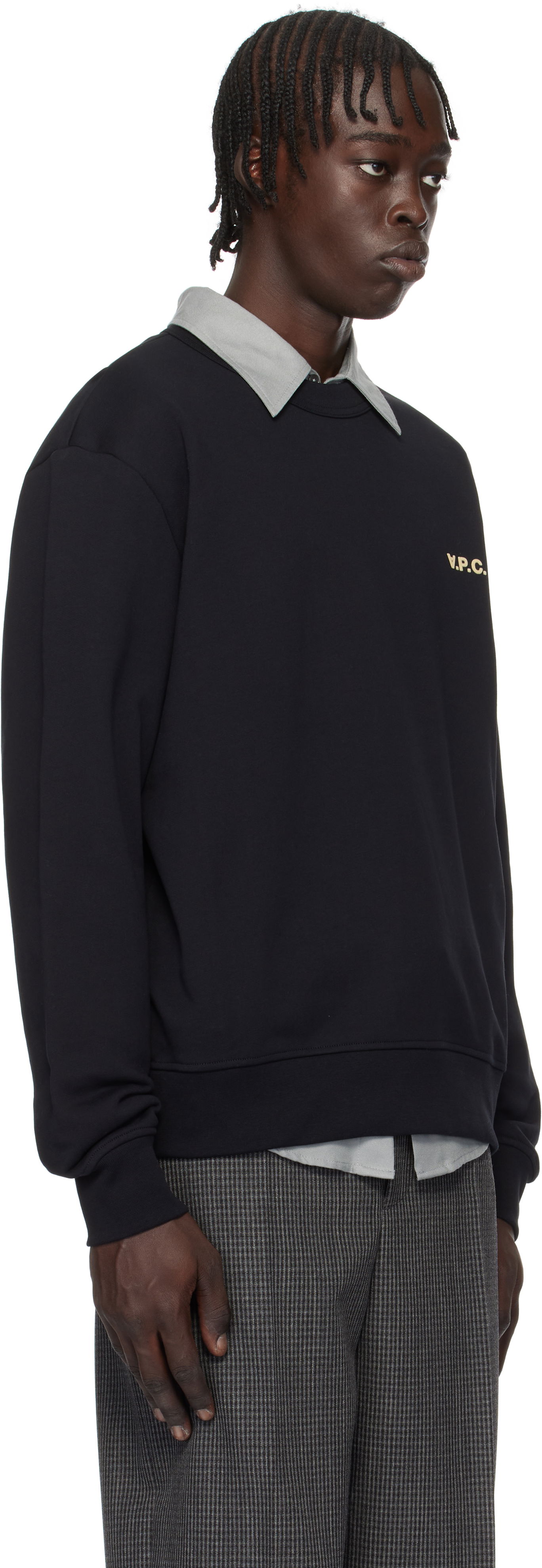 Pulover A.P.C. Boxy Sweatshirt with Logo Črna | COHGO-H27916, 1