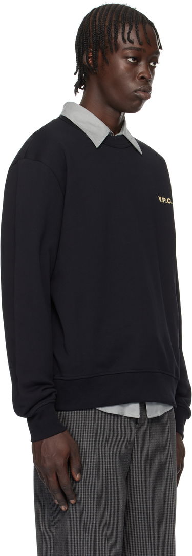 Pulover A.P.C. Boxy Sweatshirt with Logo Črna | COHGO-H27916, 1