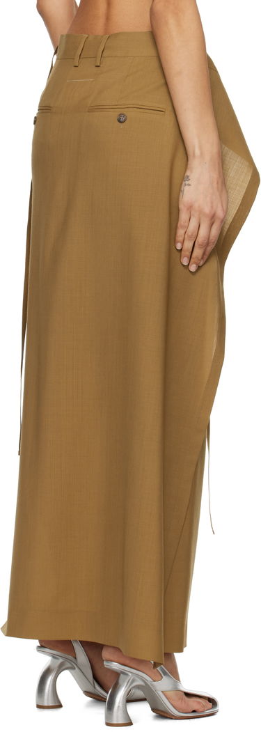 Krila Maison Margiela MM6 Maison Margiela Tie Maxi Skirt Rjava | S52MI0017 M35080, 2