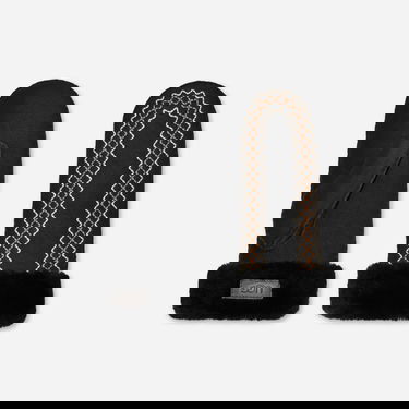 Rokavice UGG Embroidered Sheepskin Mittens Črna | 100907-BLK, 1