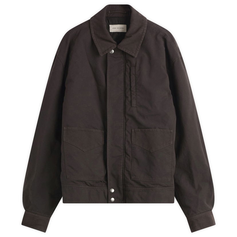 Jakna Dries Van Noten Dries Van Noten Double Weave Cotton Jacket, Size Large Rjava | 252-020577-2101-703