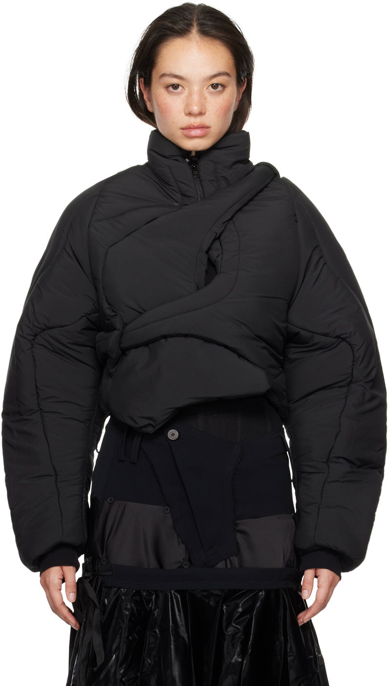 Puhovka Ottolinger Ottolinger Asymmetrical Padded Jacket Črna | 1090603921