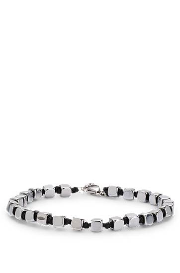 Zapestnica BOSS Men's Steel Cube Cuff Bracelet Kovinski | 50544514