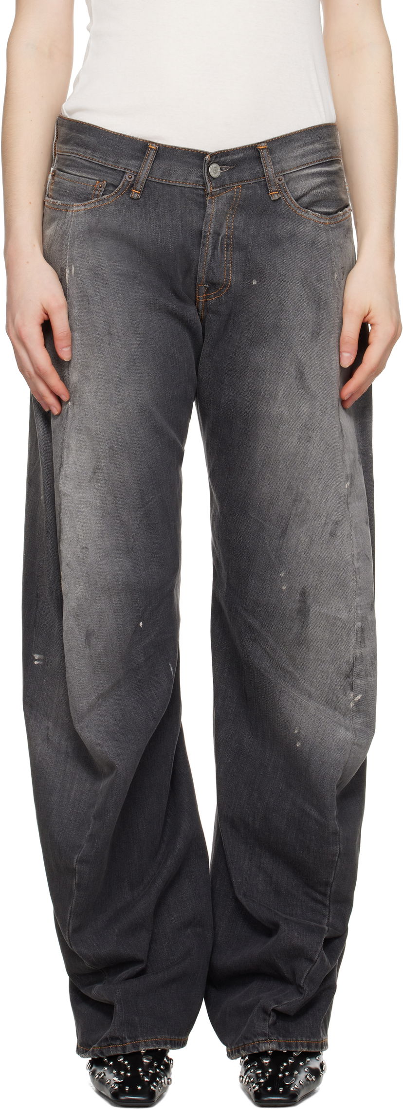 Kavbojke Acne Studios Acne Studios Loose Fit 2006F Jeans Siva | A00515-