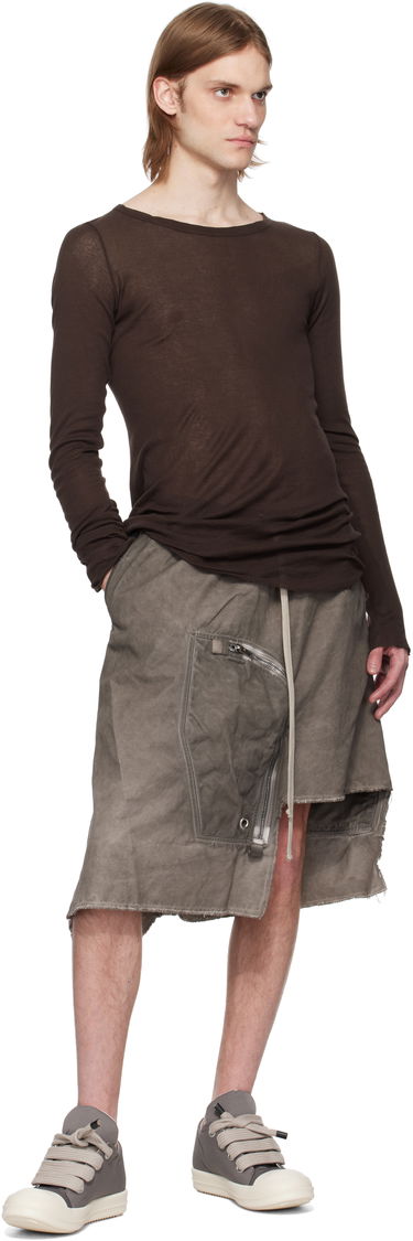 Krila Rick Owens Rick Owens DRKSHDW Hollywood Dracca Asymmetrical Skirt Siva | DU01E3384 CVS, 3