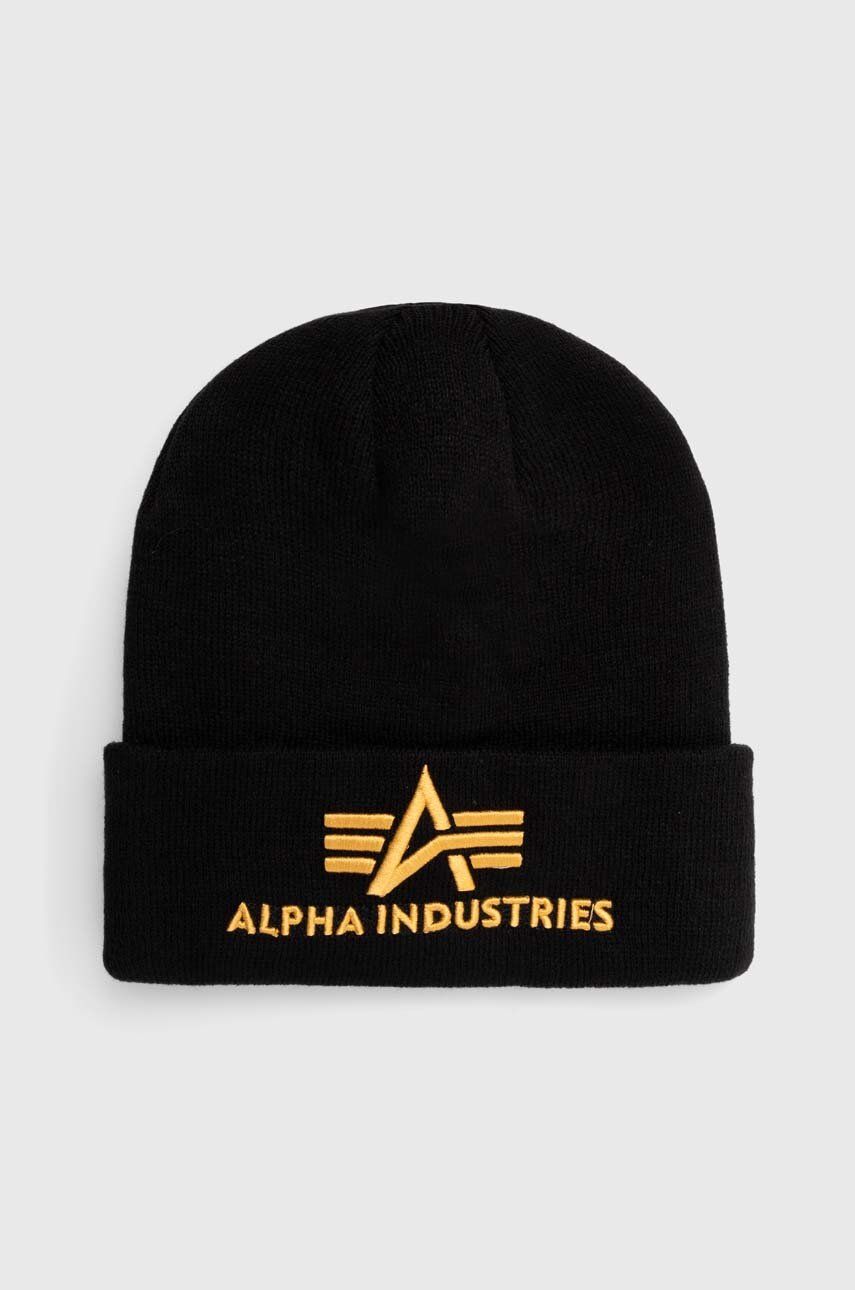 Beanie Alpha Industries 3D Beanie Črna | 168910.583, 0