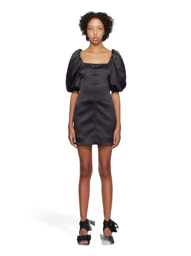 Obleke GANNI Bow Minidress Siva | F8456