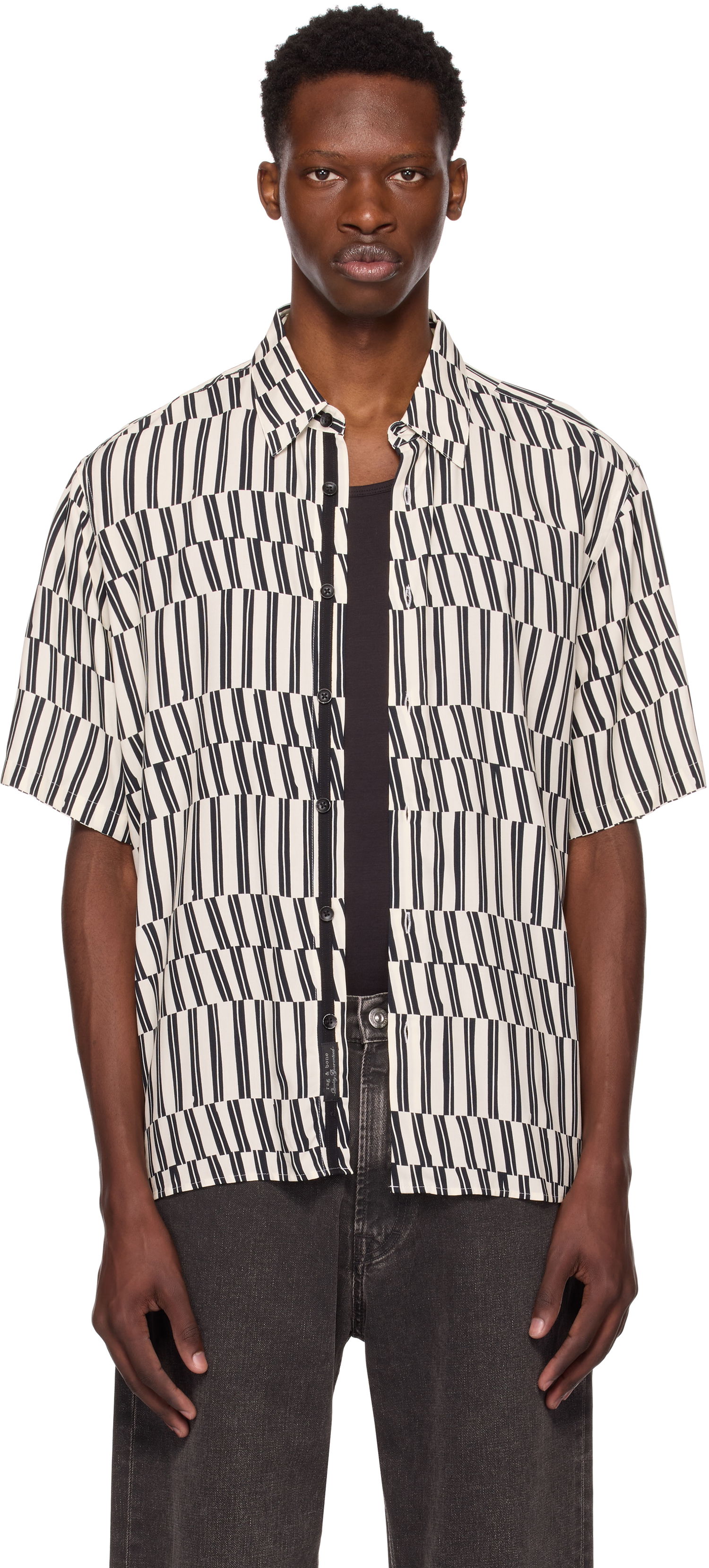 Srajce rag & bone Rag & Bone Dalton Printed Short Sleeve Shirt Večbarvna | MBW25PA026LVML, 0