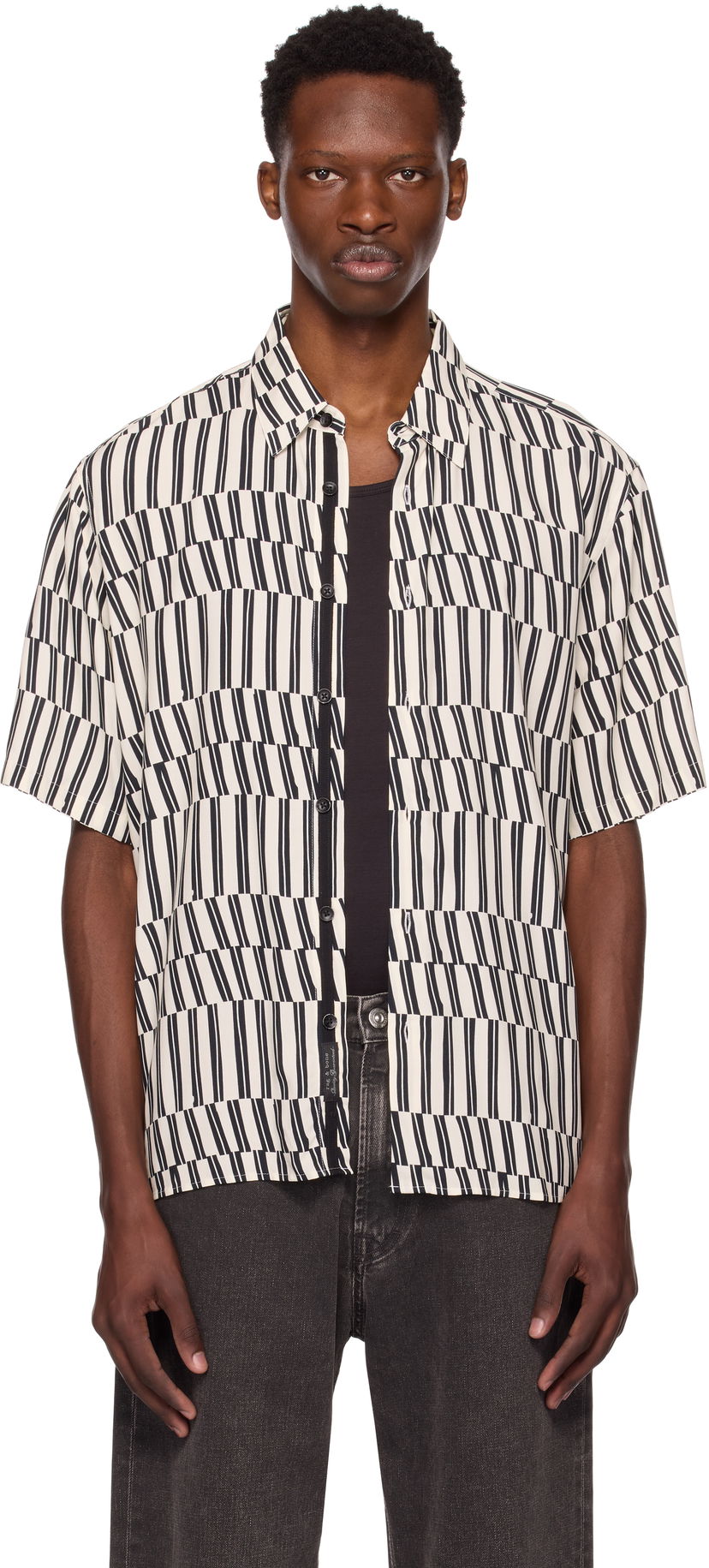 Srajce rag & bone Rag & Bone Dalton Printed Short Sleeve Shirt Večbarvna | MBW25PA026LVML