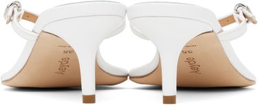 Modni dodatki Aeyde Aeyde Leigh Leather Toe-Post Heeled Sandals Bela | A11-HS-GAIS55TB162-SS25-1020-007, 1