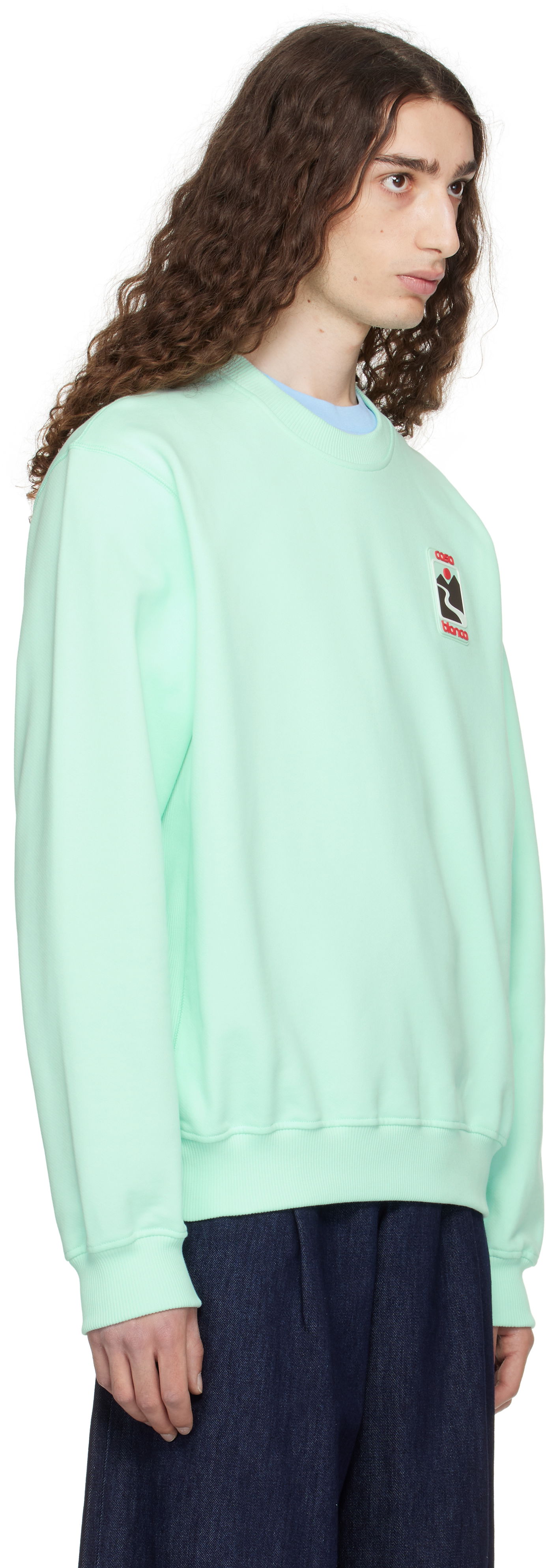 Pulover Casablanca Casablanca Sunset Valley Sweatshirt Zelena | MPF25-JTP-293-04, 1