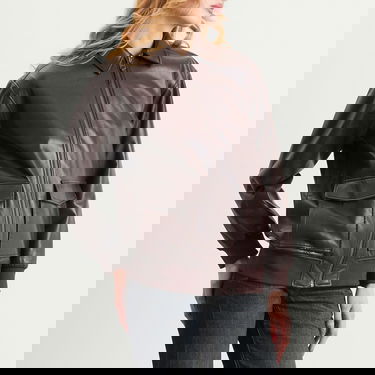 Bomber jakna Anine Bing Anine Bing Kelanie Leather Bomber Jacket Rjava | A-01-7185-BWN43, 2