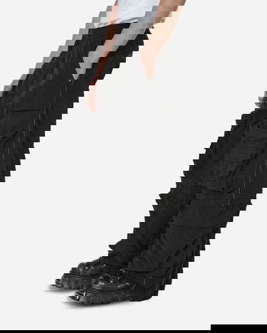 Cargo hlače Diesel Wrinkled Nylon Canvas Cargo Pants Črna | A105030HJAE 9XX, 2