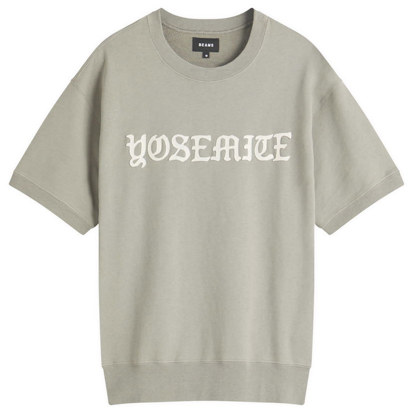 Majica BEAMS BEAMS Short Sleeve Sweatshirt Siva | 1103-0054-146-15