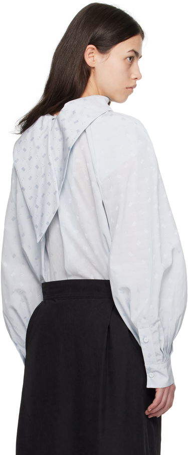 Srajce Marni Marni Viscose Jacquard Balloon Blouse Modra | TTMA0381A0 UTVA48, 2