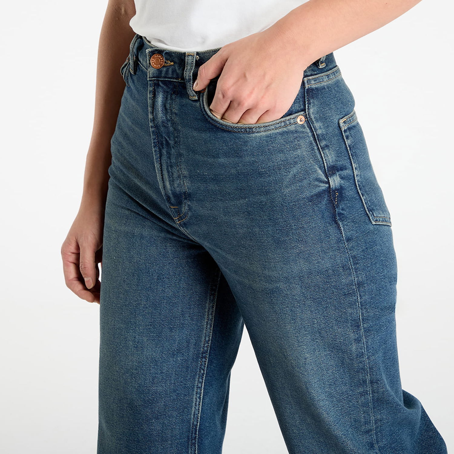 Kavbojke Samsoe Samsoe Sarebecca High-Waist Wide-Leg Jeans W27/L32 Modra | F25300106_CLR002381, 1