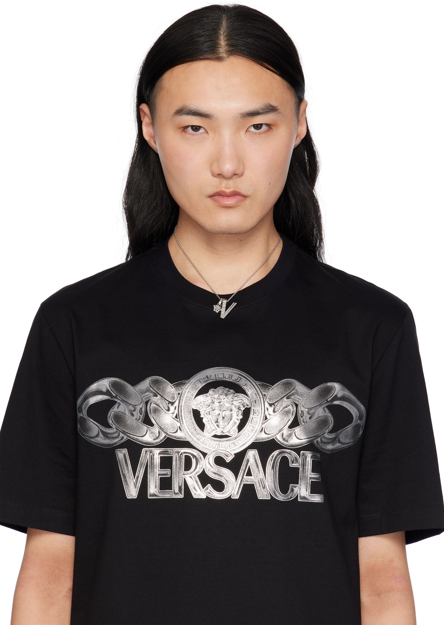 Ogrlica Versace Versace V2025 Chain Necklace Kovinski | 1018979_1A00620, 1