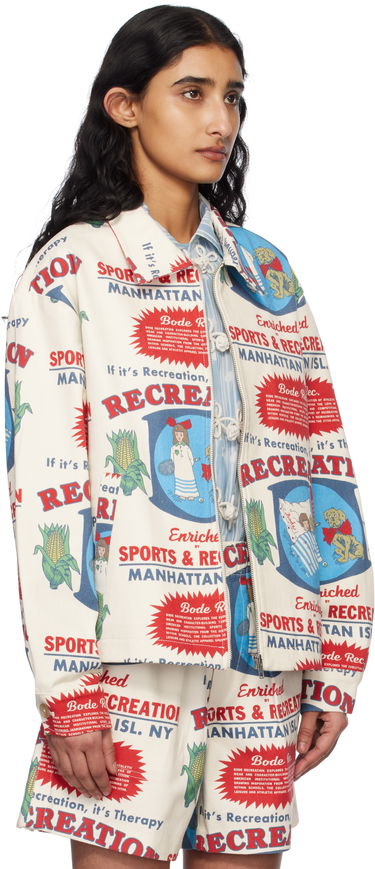 Jakna Bode Bode Enrichment Printed Jacket Bela | MRS25JA015, 1