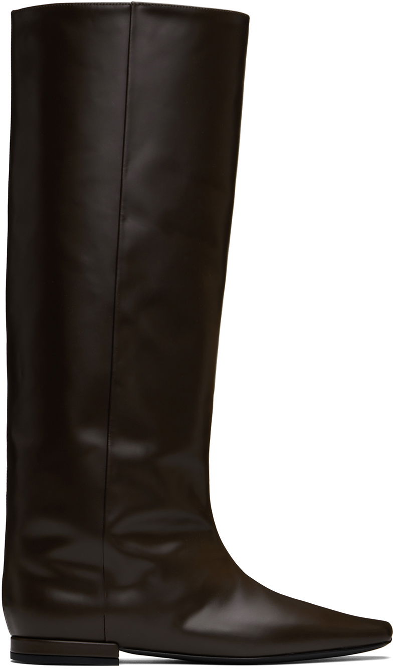 Oblačila Loulou de Saison Loulou de Saison Lirone Tall Boots Rjava | LIRONE