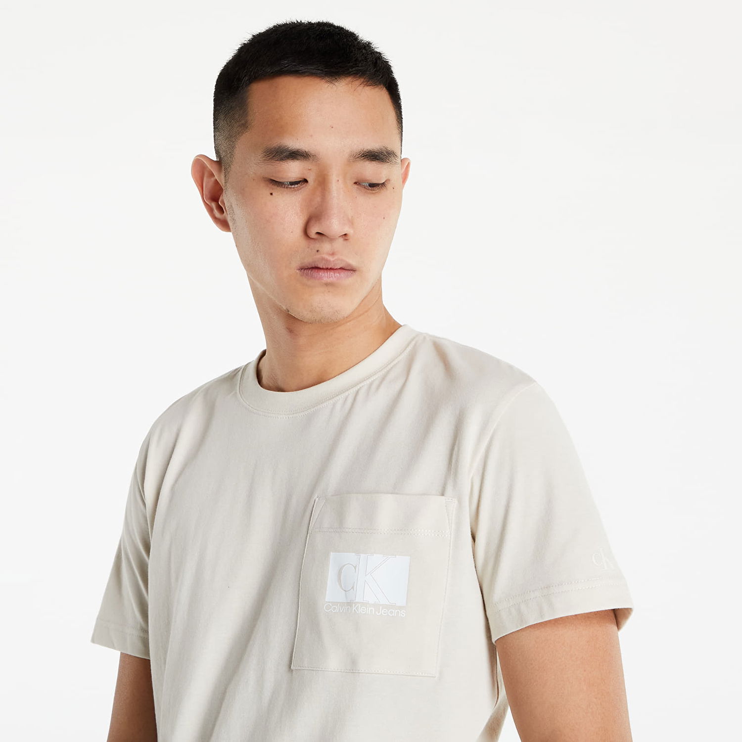 Majica CALVIN KLEIN Jeans Monogram Box Pocket Tee Bež | J30J320182 ACF, 1