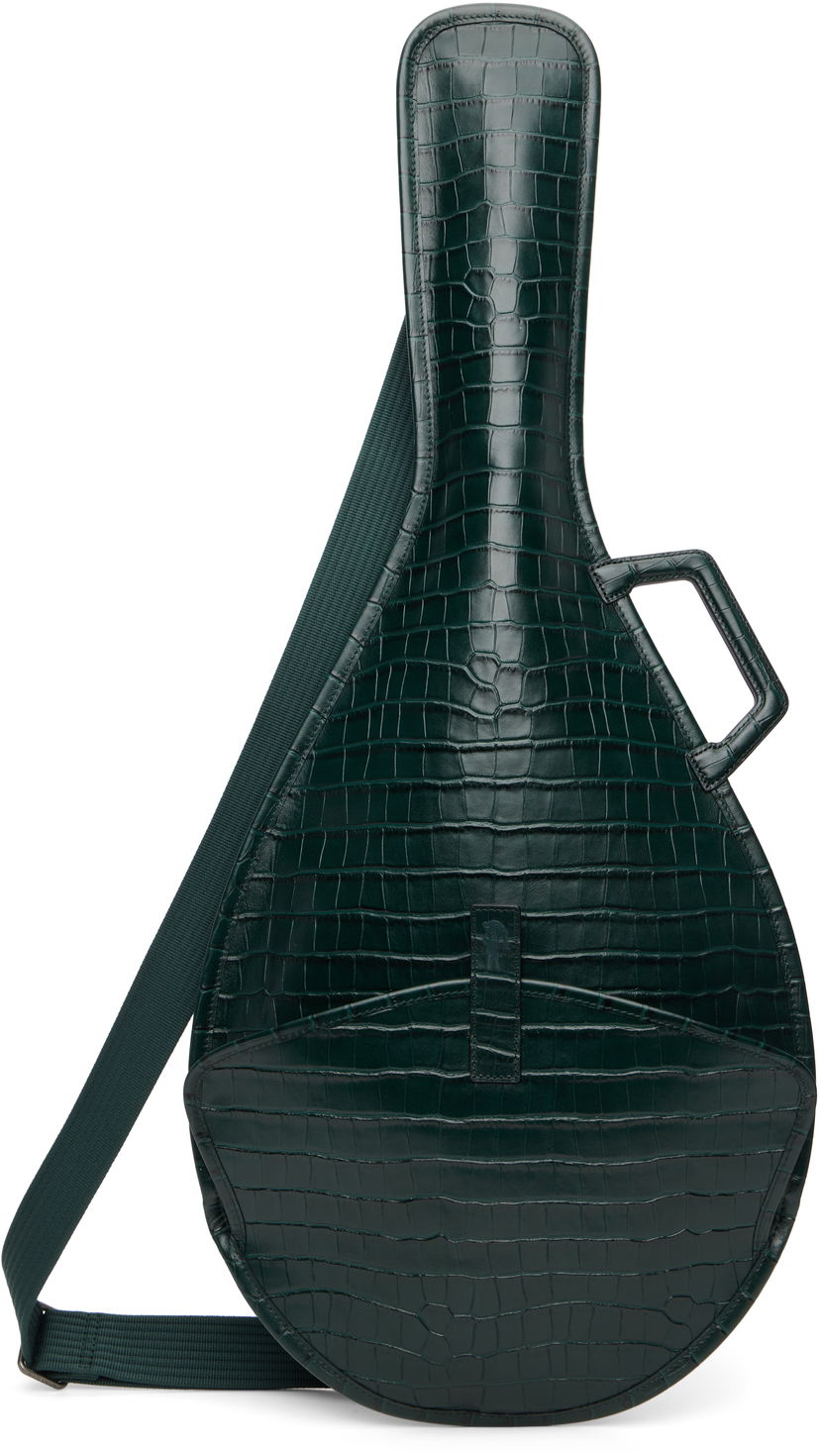 Nahrbtniki in torbe Lacoste Mock Croc Leather Racket Bag Zelena | NU5169DP
