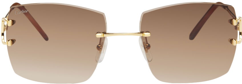 Sončna očala Cartier Rectangular Sunglasses Bež | CT0009RS, 0