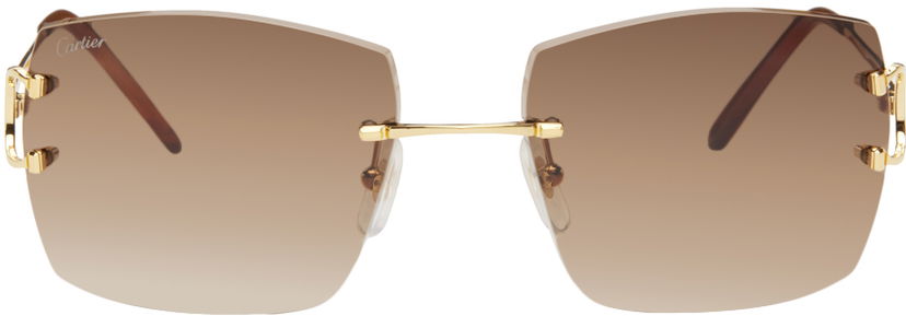 Sončna očala Cartier Rectangular Sunglasses Bež | CT0009RS