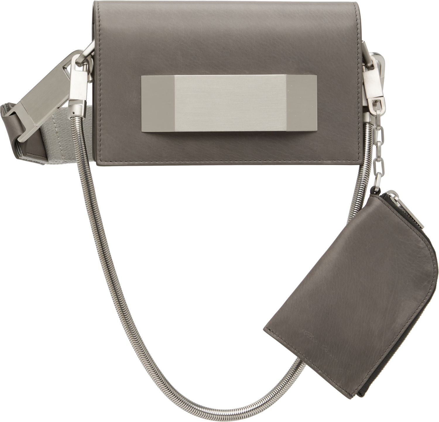 Torba za čez ramo Rick Owens Rick Owens Concordians Mini Griffin Bag Siva | RA02E0741 LCAWEH, 0