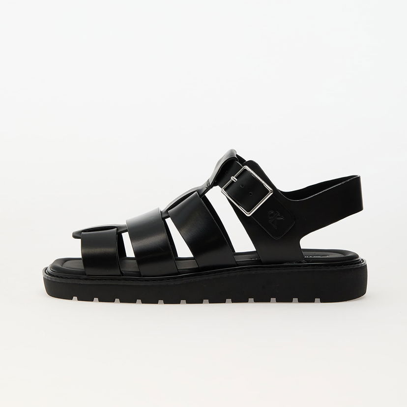 Superge in čevlji CALVIN KLEIN Jeans Sq Molded Sandal Fisher Black Črna | YW0YW01700 0GJ