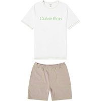 Pižame CALVIN KLEIN Future Shift Short Sleeve Lounge Set Bela | 000NM2471EKDD, 1